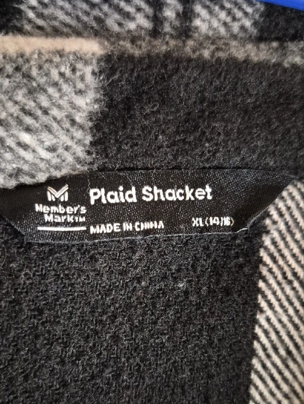 Kids Plaid Button-Front Pea Coat - Black & White